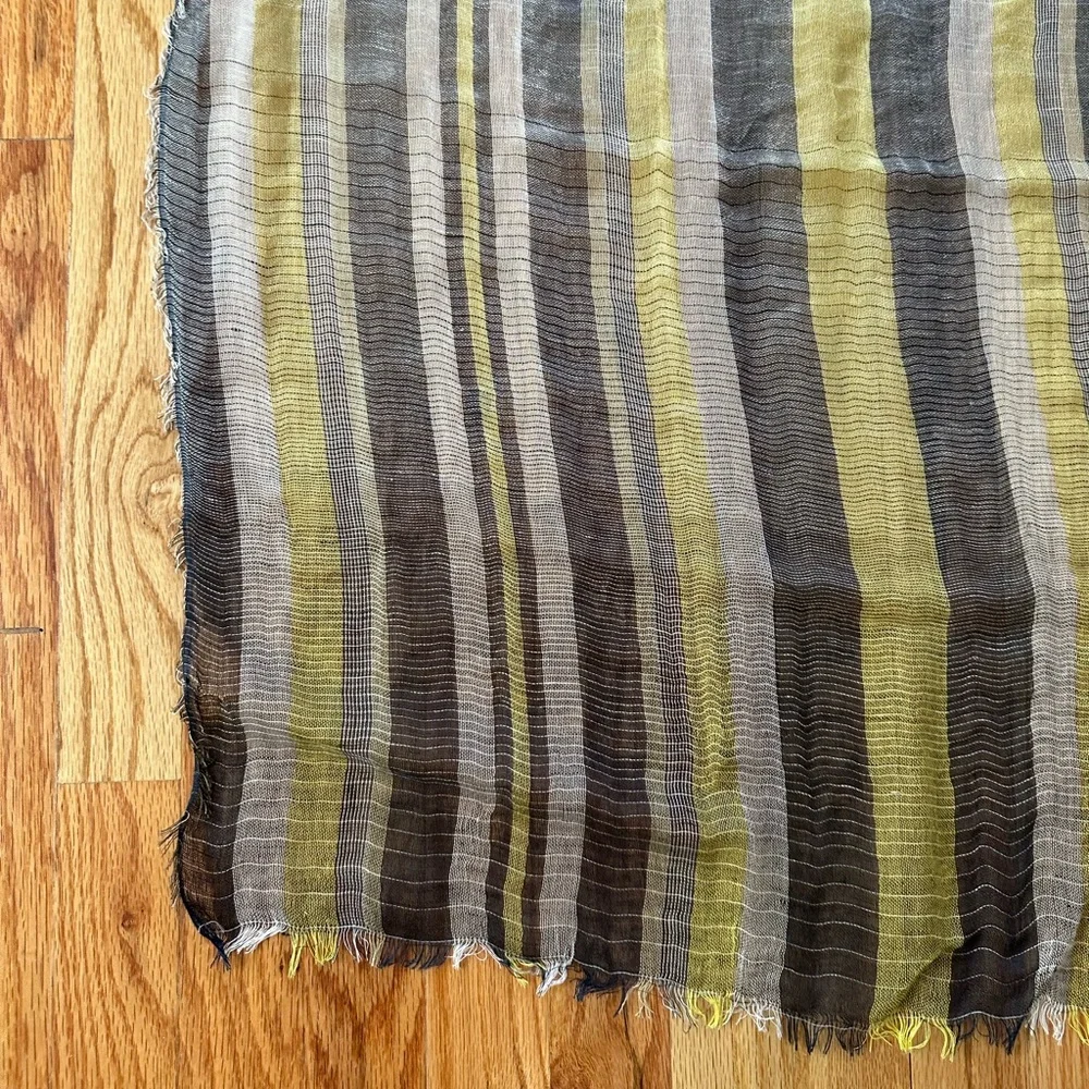 Cotton Gauze Stripe Scarf